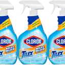 Clorox Plus Tilex Mold and Mildew Remover with Bleach, Spray Bottle, 32 Fluid Ounces, Pack of 3