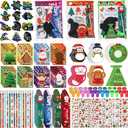 Tenceur 120 Pcs Christmas School Stationery Set Party Favors for Kids Christmas Classroom Gift for Students Kids Xmas Stationery Set for Stocking Stuffers Xmas Exchange School Prizes from Teacher