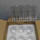 [ 10 Pack ] Glass Cups with Glass Straws, 12oz Highball & Rock Drinking Glasses, Everyday Drinkware Glasses Set, Cute Tumbler Cup, Kitchen Glasses for Iced Coffee, Water, Beer, Cocktail, Whiskey Gift.