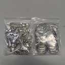 50PCS Metal Lobster Claw Clasp with Key Rings, 25PCS Keychains Clips Hooks and 25PCS Key Chain Rings, Keychain Accessories, Keychain Ring Making kit for Crafts, Silver