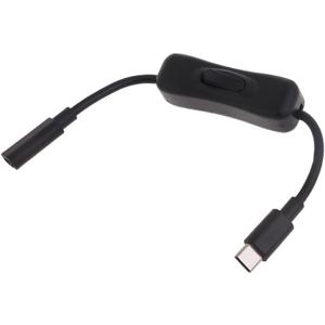 USB-C Extension Cable with Inline On/Off Switch - 6ft Power Control for Monitors, Printers and Gaming | Gold-Plated Connectors and 4K Video Support (Black)