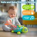 Educational Baby Toys 6-12 Month, Musical Crawling Turtle, Infant Toys for 6 7 8 9 10 Month Old Boy Girl, Christmas Bilingual Baby Gifts for 3-6-9-12 Months