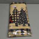 Robvobe Merry Christmas Kitchen Mats Set of 2 Xmas Tree Black Red Buffalo Plaid Print Winter Kitchen Rugs Runner Holiday Absorbent Non Slip Comfort Mat for Kitchen Floor Decor, 17"x30"+17"x47"