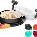 Chicken Shredder Tool Twist: 2026 Pro Food-Grade Visible Meat Shredder with Strong Anti-Slip Base, Ergonomic Handle, Chicken Breast Shredder, Suitable for Pork Beef Chicken - Black