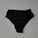 Tempt Me Women's High Waisted Bikini Bottom Tummy Control Ruched Bathing Suit Swim Bottom, M, Black