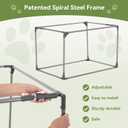 PETSFIT 30" Soft Portable Dog Crate Patented Spiral Sturdy Frame, Collapsible Travel Kennel for Medium Dogs, 3 Mesh Door, Lockable Zippers, Indoor & Car Use Green