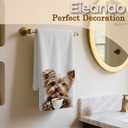 Funny Yorkie Gifts Kitchen Towels, Yorkie Coffee Microfiber Dish Tea Towel for Kitchen Decor, Funny Yorkie Bar Decor, 16x24 Inch