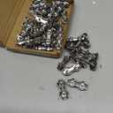 QWORK Cable Clamp, 50 Pcs M3 Stainless Steel Duplex 2 Post Wire Rope Clamps for 1/16" - 1/8" Diameter Wire Rope