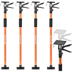 Adjustable Support Pole - Cabinet Jack, Drywall Lift, 4-Pack,45-114Inch Adjustable Height, Supports Up to 154lbs, Telescopic 3rd Hand System for Ceiling, Cargo Bars, Cabinet Installation