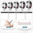Smart Health Tracker, No Subscription Required, Smart Ring for Men and Women, Long-Lasting Battery, Fitness and Sleep Monitor Compatible with iOS and Android (Silver, 7#)