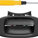 Tailgate Handle with Bezel Trim & Clips Set Compatible with 1999-2007 Chevy Silverado & GMC Sierra 1500 2500 3500 HD, Replaces 15997911 15228541 15228539