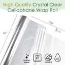 Craft And Party Clear Cellophane Wrap Roll, 40" X 100ft Cellophane, Gift Wrap Roll - Not Folded, 333 Sq Ft