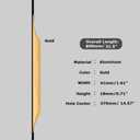 5 Pack Finger Pulls for Cabinets, Streamlined Long Concealed Handle for Home Kitchen Door Drawer Cabinet, Mount Finger Edge Tab Pull Golden Aluminum (Gold,800mm/31.5" Overall Length)