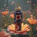 Coldest Tumbler with Handle and Straw, 100% Leak Proof Insulated Tumbler with Lid and Straw (3 Lids), Stainless Steel Tumblers for Women & Men, Cup Holder Friendly, 46 oz (Enchanted Rock)