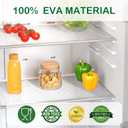 Fridge Liner for Kitchen Cabinets,Clear Shelf Liner Non Slip Non Adhesive, 20"W x 360"L