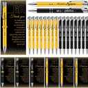 Feifeiya 25 Sets 60th Birthday Party Favors for Guests Black Gold Awesome Ballpoint Pens with Thank You Cards for Women Men Birthday Souvenirs Anniversary Party Appreciation Gifts