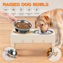 Elevated Dog Bowls with 2 Stainless Steel Bowls, 5-Height Adjustable Stand (3.1", 9" to 12"), for Improved Digestion & Neck Support, Easy Clean, Non-Slip Base Raised Feeder for Medium Large Dogs