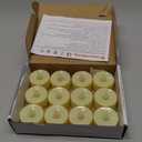 Homemory 12pcs Flameless LED Tea Lights with Remote & Timer, 400+Hours Realistic Flickering Battery Candles for Seasonal, Tabletop, and Centerpieces Decor (Warm White Glow, Ivory Base)