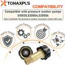 7110166 Pressure Washer Pumps Water Inlet Replacement Fitting Compatible with Simpson Pressure Washer Pumps Models 510020, 520004, 520006