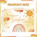 7x5ft Boho Sunshine Baby Shower Backdrop - A Little Ray of Sunshine is Almost Here Banner, A Little Sunshines is on The Way Baby Shower Backdrop Party Decorations