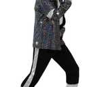 Disco Costume Kids 80s Sequin Pop King Dance Star Halloween Party Cosplay Outfit for Boys (Kids-S(Height:41-47Inch), Black)