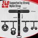 FitBeast Forearm Strengthener & Forearm Exerciser, Wrist Roller with Thicker Handle, Forearm Strength Trainer with Adjustable Strap - Ideal for Grip Strength, Muscle Building, Rehabilitation (Black)