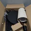 Upgraded Dimmable Floor Lamp, 1000 Lumens LED Edison Bulb Included, Arc Floor Lamps for Living Room Modern Standing Lamp with Linen Shade, Tall Lamp for Bedroom Office Dining Room- Black