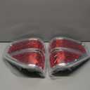 OKLPF Rear Brake Tail Lights Compatible With 2009 2010 2011 2012 2013 2014 Ford F150 F-150,Replace Silver Taillights Assembly Red Chrome Tail Lights,Not Included Bulbs,Driver and Passenger Side
