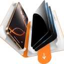 2 x GolbinBox 3-Pack Privacy Screen Protector for iPhone 15/16 6.1 Inch,Military-Grade Shatterproof Anti-Spy HD Tempered Glass with Installation Tray,Dust and Bubble Free,9H Hardness,Anti - Fingerprint