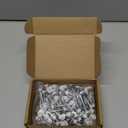 #10 x 1-1/2" Zinc Plated Steel Self Drilling Roofing Screws, Hex Head Self Tapping Screws with EPDM Washer, White Head, 100 PCS