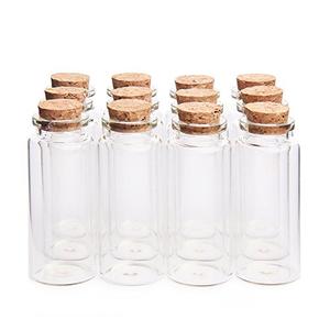Danmu 30ml 1.18" x 2.75" Potion Bottles,Mini Glass Bottles,Small Glass Jars for Wedding Favors,Halloween Decorations,Baby Shower,Party Favors(32Pcs)