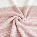 WRENGONGE Pink Throw Blanket, 50x70 Soft Cozy Striped Throw Blankets for Couch, Sofa, Bed, Travel, Lightweight Fluffy Warm Plush Decorative Blankets for Women, Men Gift