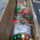 60 Pcs 6ft Half Christmas Tree with Ornaments and 150 LED Lights Artificial Half-Shape Christmas Tree with Poinsettia Berry Picks Topper Star Balls for Xmas Holiday Decoration(Dark Green)