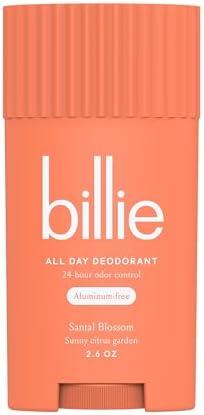 Billie All Day Deodorant, 24-hour Odor Protection, Aluminum-Free, Santal Bloom, 2.6oz