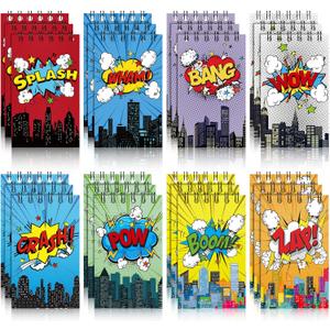 Containlol 24 Pack Mini Notebooks Party Supplies Favors Prize Piata Fillers Carnival Goodie Bag Stuffers Journal Notepad Teacher Classroom Rewards Supplies for Theme Birthday Party