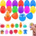 12 Pack Prefilled Easter Eggs with Squeeze Toys Inside, Easter Basket Stuffers Easter Egg Fillers, Classroom Gift Exchange and Party Favors