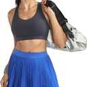 RUNNING GIRL Sports Bras for Women,Padded Strappy Sports Bras Criss-Cross Back Medium Support Sports Bras with Removable Cups (Blue, S)
