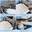 Qivine Toddler Airplane Bed, Traveling Airplane Bed with Fasten Belt, Flight Air Plane Seat Extender for Kids, Portable Beds Toddler Airplanes Seat Extender for Boys (Gray)