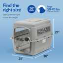 Petmate Sky Kennel - For Air and Travel, Airline Compliant Dog Crate for Pets 50-70 lbs, Heavy Duty Dog Kennel, Made in the USA- 36 Inches