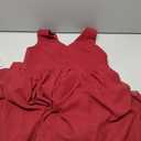 Junior Bridesmaid Dress Long Wedding Flower Girl Dress for Teen Party Pageant Gowns Chiffon (Red, 16)