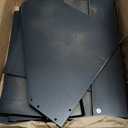 Corner Bread Box for Kitchen Counter Double Layer Bamboo Bread Storage Container Large Capacity Bread Storage Bin Farmhouse Breadbox Organizer (Antique Black)