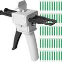 Dispenser Gun, Epoxy Glue Gun, Impression Mixing Dispensing Gun Applied to AB Plastic Tube (50ML with Mixing Nozzles)