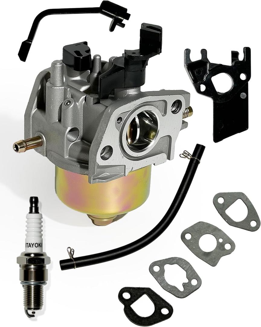 196cc 212cc Carburetor for Champion Predator 3500 4000 4375 Honda Generac 3250 3300 3600 Watt 208cc 224cc Engine Generator Parts w/Spark Plug