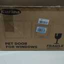 Full Glass Cat Door for Window,32"-37" Adjustable Width,1-Min Install | 4 Locking Modes,Aluminum Frame,HD Glass,Magnetic Closure,Weatherproof Sliding Pet Door Window Insert for Cats, Fit 32"-37" Window