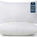 Utopia Bedding Throw Pillows (Pack of 2, White), 12 x 20 Inches Indoor Decorative Pillow Insert for Sofa, Bed and Couch