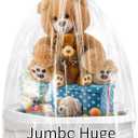 woric 6PCS Jumbo Huge Cellophane Gift Bags 50x60 Inch Extra Large Cellophane Wrap for Bathtub Baby Shower Birthday Mothers Day Graduation Gifts Baskets Stuffers