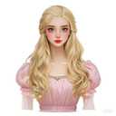 Wiggy Mermaid Blonde Wavy Wig for Women 70CM Long Blonde Curly Elf Wigs Princess Queen Wig for Halloween Costume Cosplay Movie Roleplay Party
