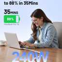 2 x 240W USB C to USB C Cable (6.6FT 2 Pack), USBC to USBC Cable, Type C Fast Charging Cord for Samsung Galaxy S25 S24 S23 S26 Ultra, iPhone 17 16 15 Pro Max, MacBook Pro, Moto, Pixel