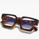 AIEYEZO Square Thick Frame Glasses for Women Men Fashion Blue Light Glasses Trendy Chic Computer Eyeglasses