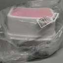 Pink Toddler Step Stool for Toilet, Two Step Stool for Kids Bathroom with Handle for Potty Training, Non-Slip Girls Small Heavy Duty Plastic Stool for Sink Bed Kitchen Counter (White-Pink)